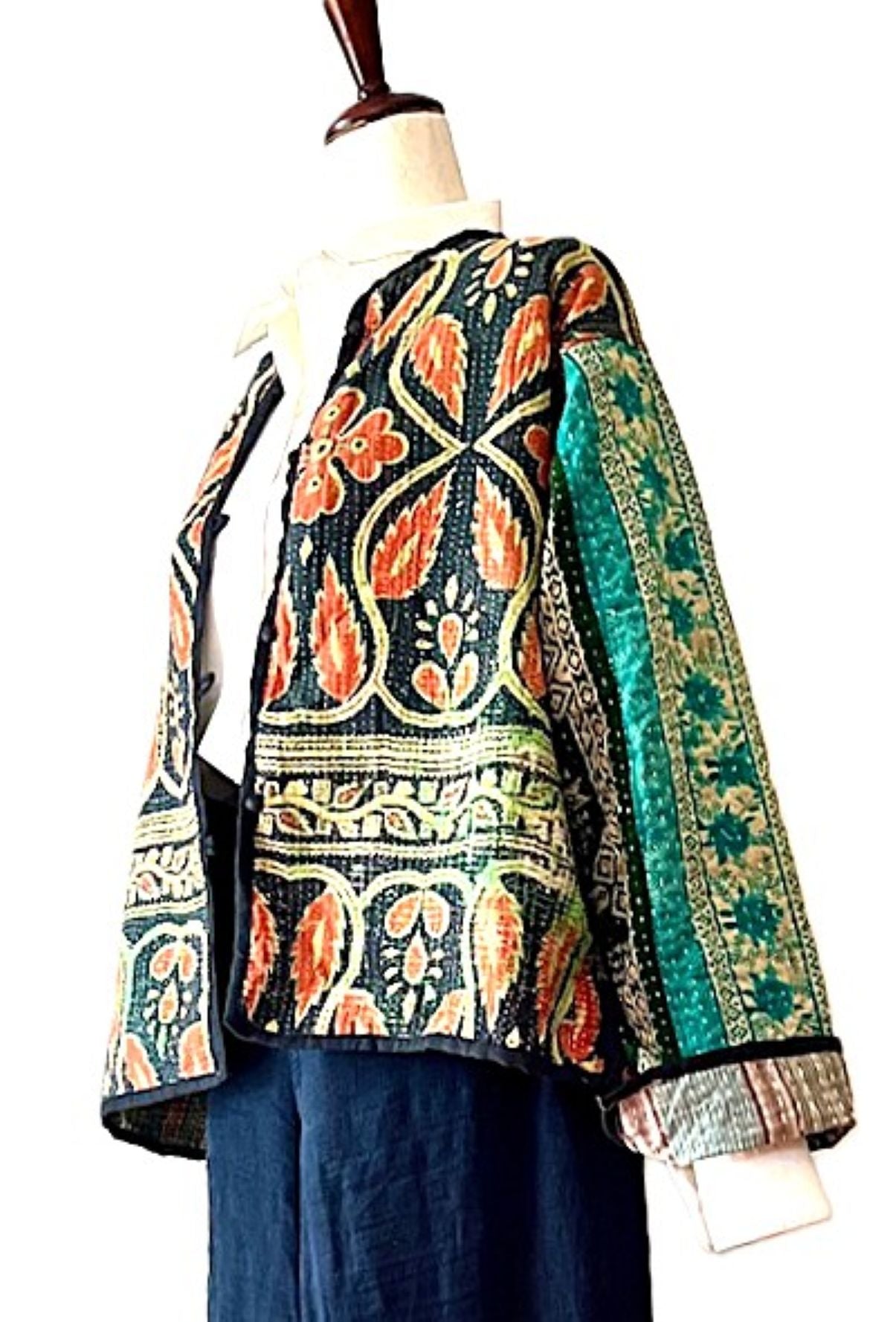 Fully Reversible Luxe Cotton Quilted Jacket. 2 Different Looks