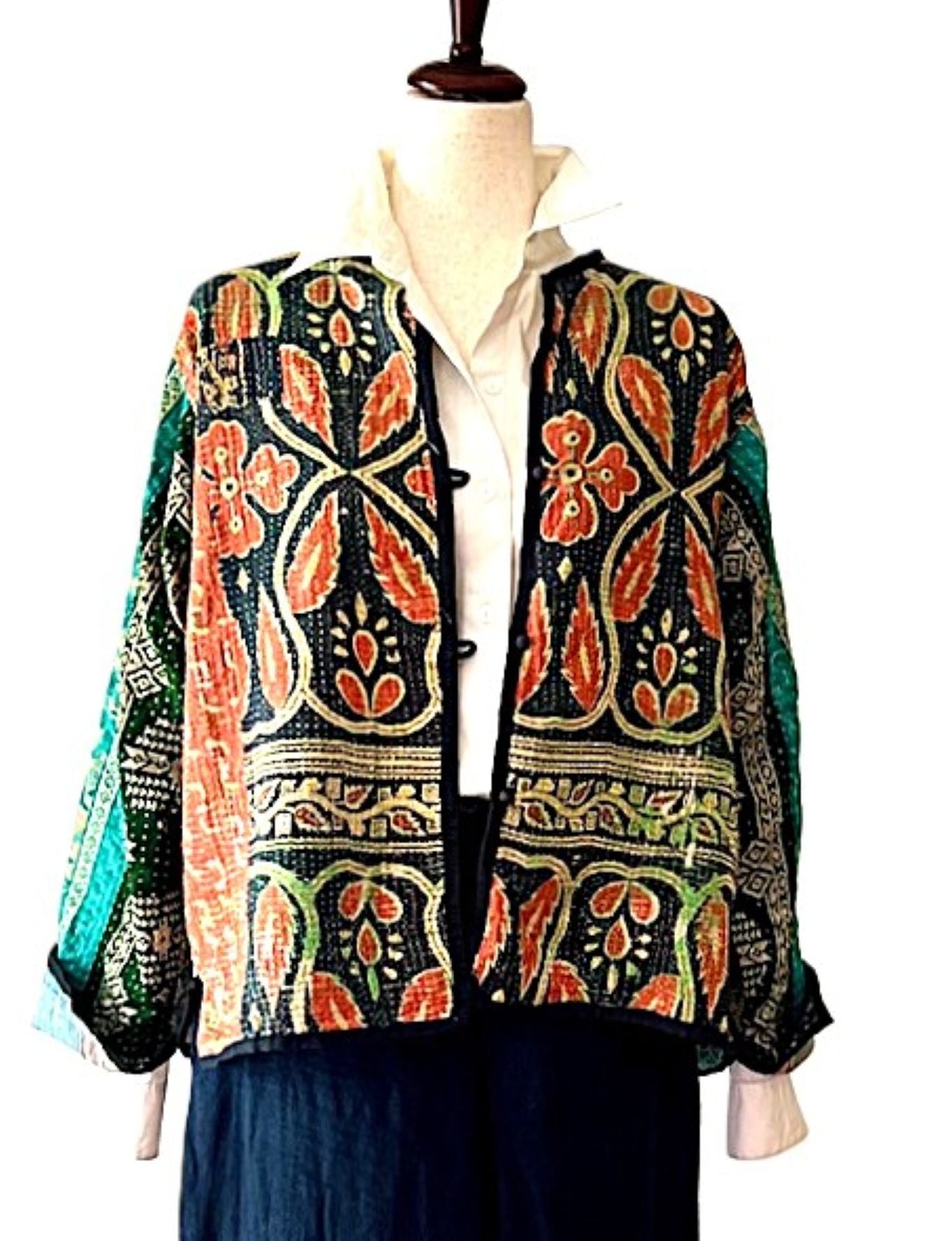Fully Reversible Luxe Cotton Quilted Jacket. 2 Different Looks