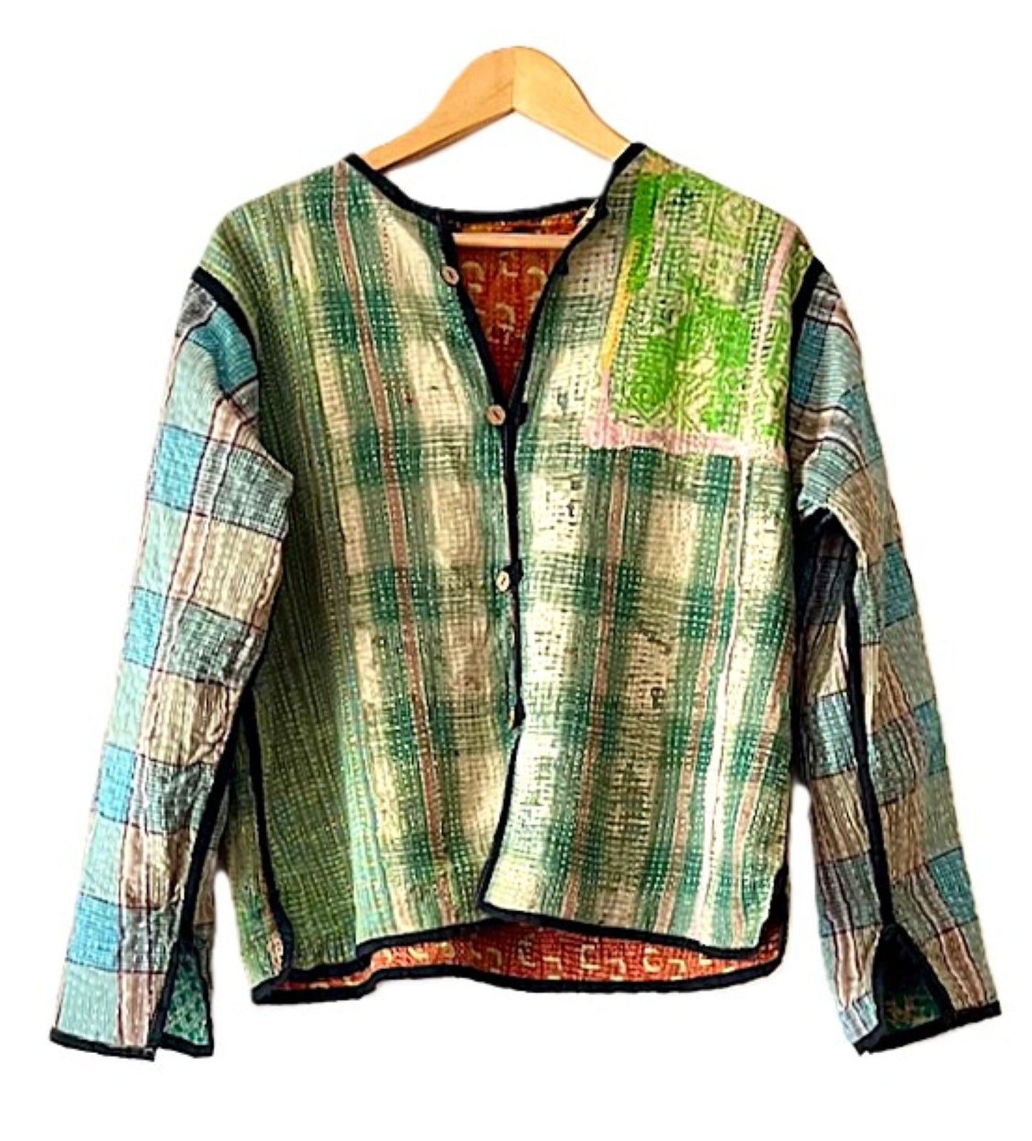 Fully Reversible Luxe Cotton Quilted Jacket. 2 Different Looks