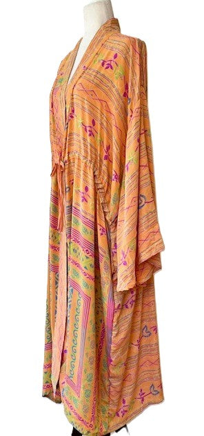 Kantha Bae Silk Dreamweaver Kimono Is A Statement Piece. (Melon)