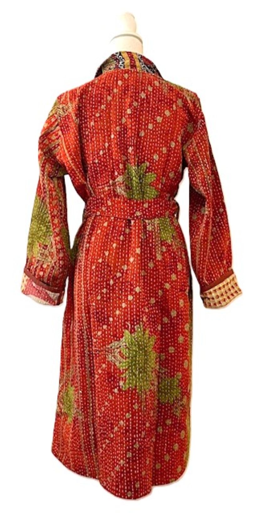Specialty Collection: Patchwork Vintage Handmade Jacket Fully Reversible. (Clay)