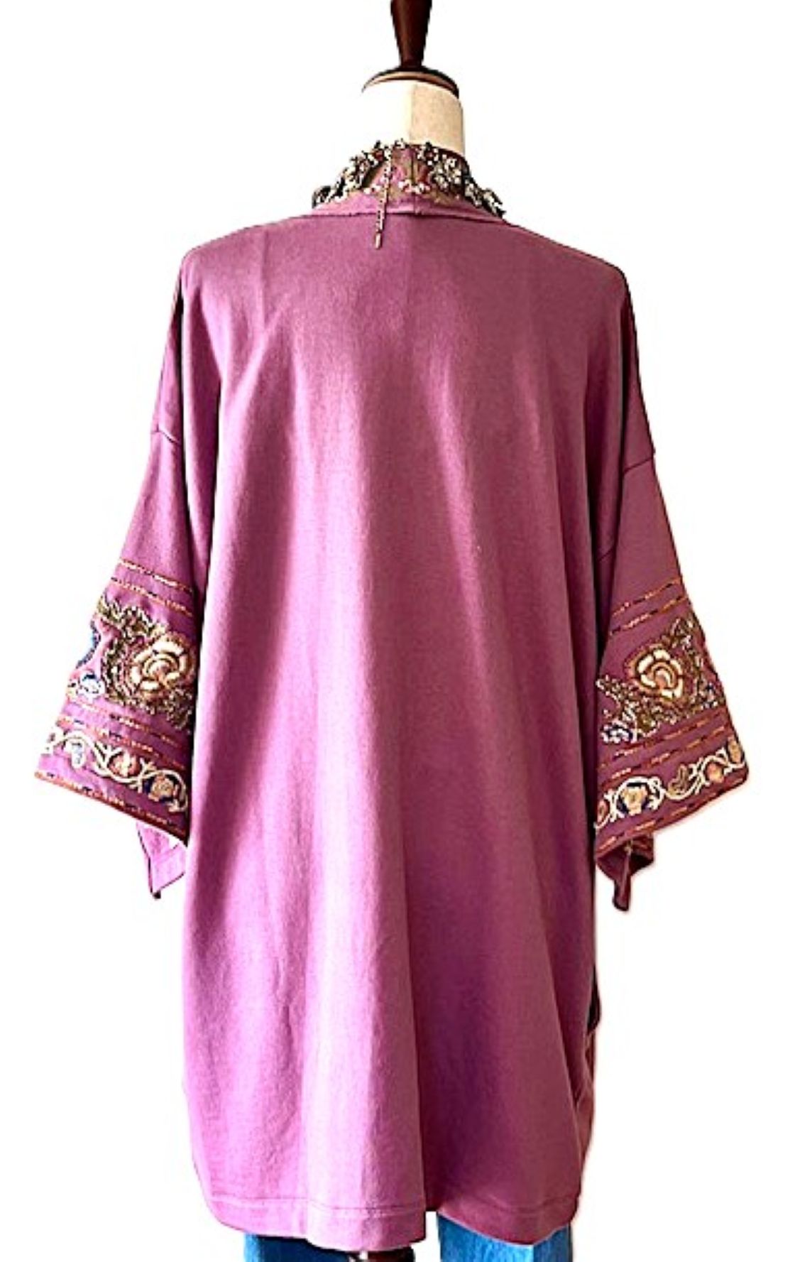 Specialty Collection: Juliette Embellished French Terry Kimono Jacket (Lilac or Maize)