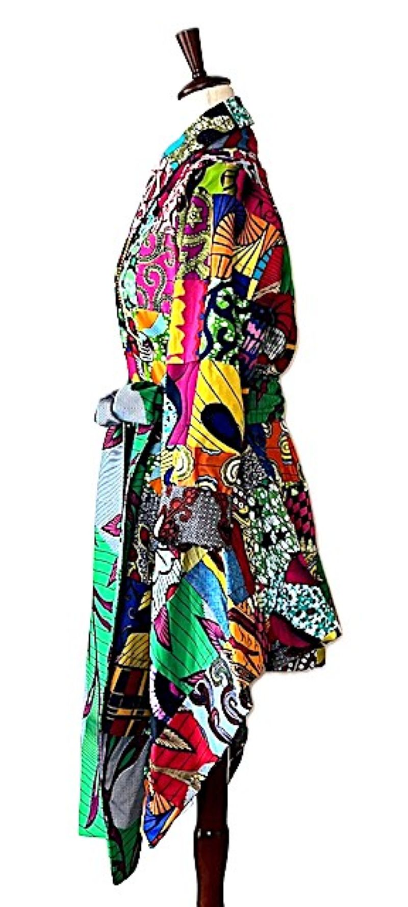 Wearable Art Is Visible In This Handmade Patchwork Peplum Jacket.