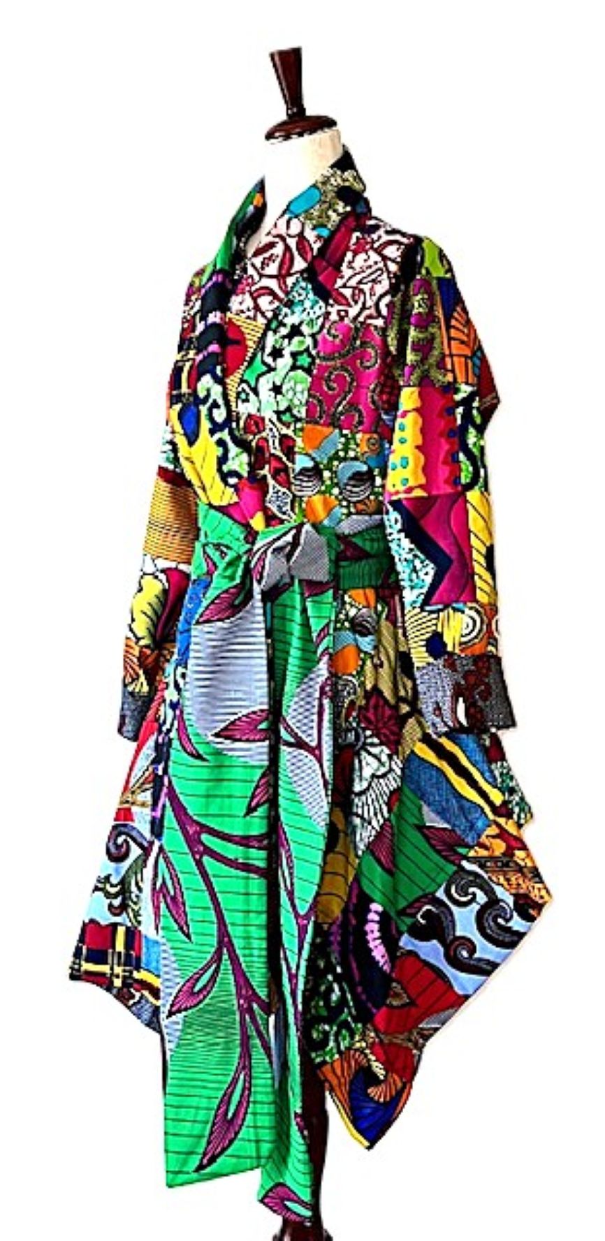 Wearable Art Is Visible In This Handmade Patchwork Peplum Jacket.