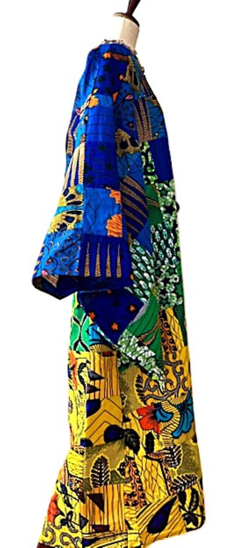 Wearable Art Is Visible In This Handmade Patchwork Kimono Duster.