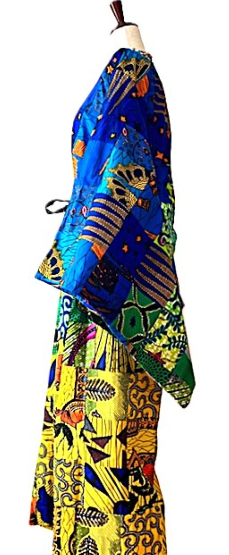 Wearable Art Is Visible In This Handmade Patchwork Kimono Duster.
