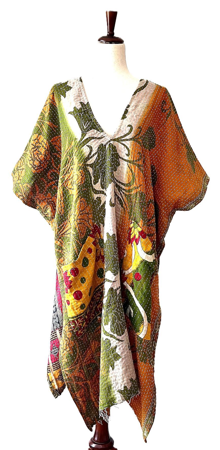Kantha Bae Good Luck Tunic (Olive Orange)
