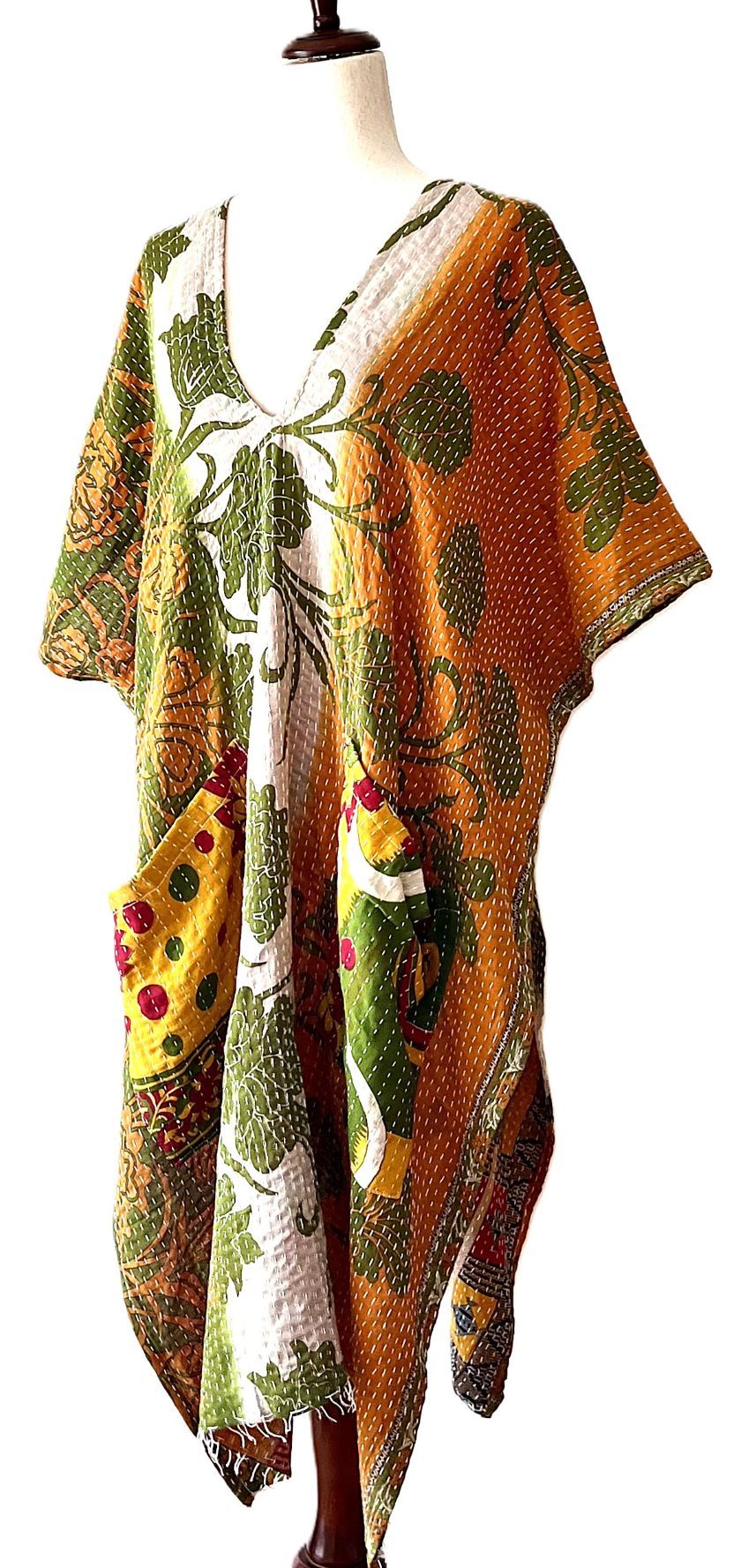 Kantha Bae Good Luck Tunic (Olive Orange)