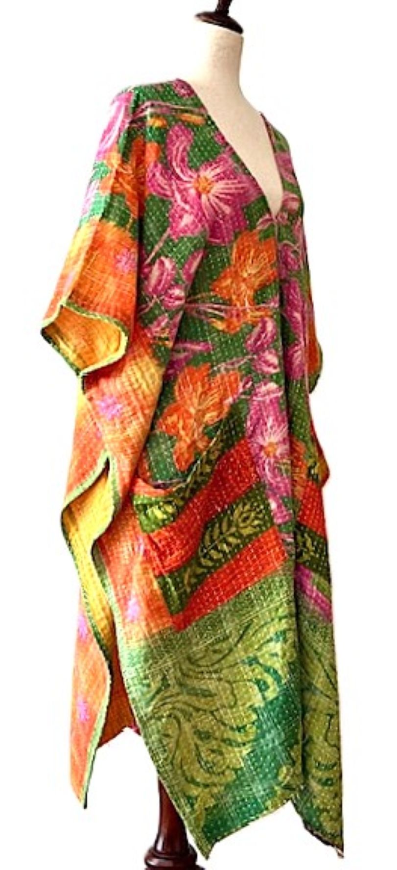 Kantha Bae Good Luck Tunic (Pink Green)