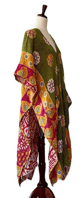 Kantha Bae Good Luck Tunic (Olive Floral)