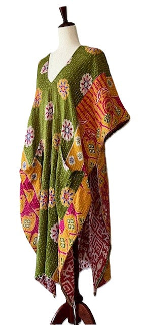 Kantha Bae Good Luck Tunic (Olive Floral)