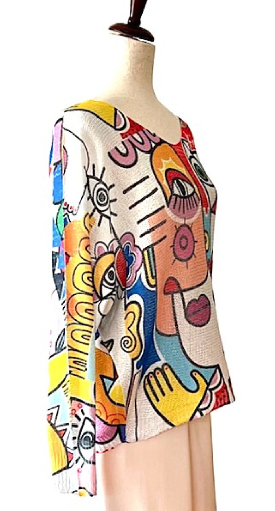 Italian Knit Sweater, Picasso. Best Seller, Great Color (Pink)
