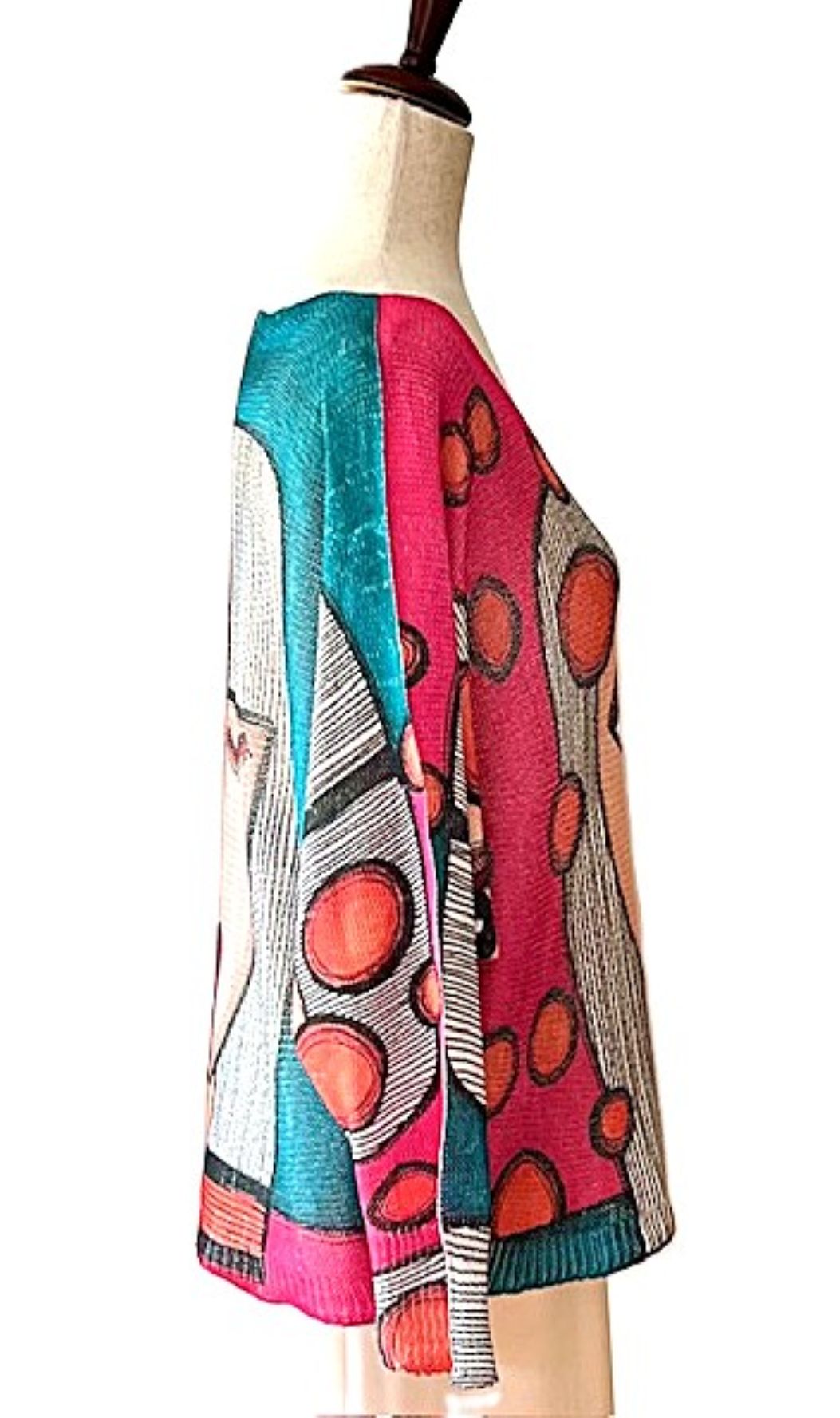 Italian Knit Sweater, Picasso. Best Seller. Great Color(Teal)