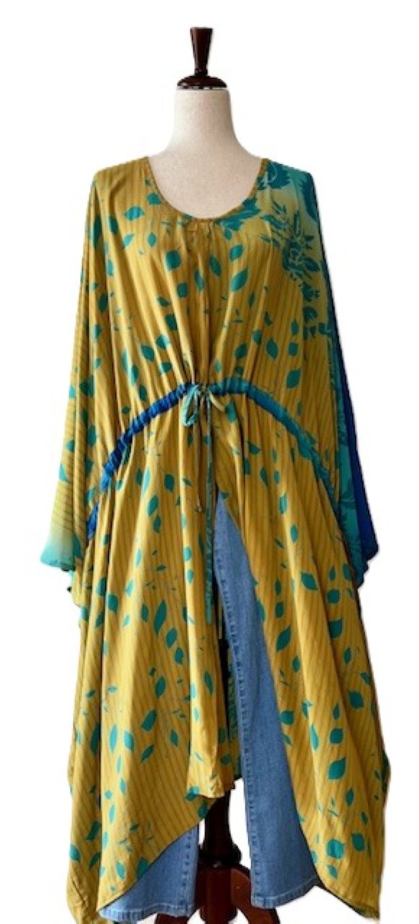 Kantha Bae Sacred Split Silk Tunic is Magical (Yellow)