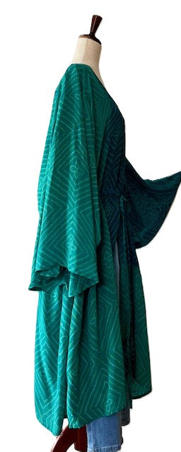 Kantha Bae Sacred Split Silk Tunic is Magical (Teal)