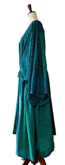 Kantha Bae Sacred Split Silk Tunic is Magical (Teal)