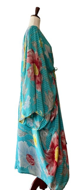 Kantha Bae Sacred Split Silk Tunic is Magical (Flowers)