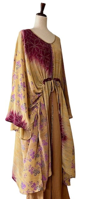 Kantha Bae Sacred Split Silk Tunic is Magical (Beige)