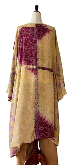 Kantha Bae Sacred Split Silk Tunic is Magical (Beige)