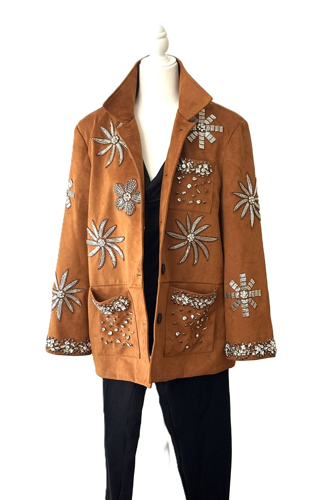 Wearable Art: Vintage Elegance In This Sophisticated Blazer. Traffic Stopper.