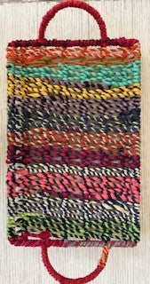 Colorful Jute Trays with Handles, Set of 3