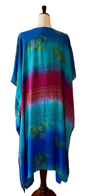 Kantha Bae Silk Solstice Kimono, The Perfect Overwear Layer (Blues)