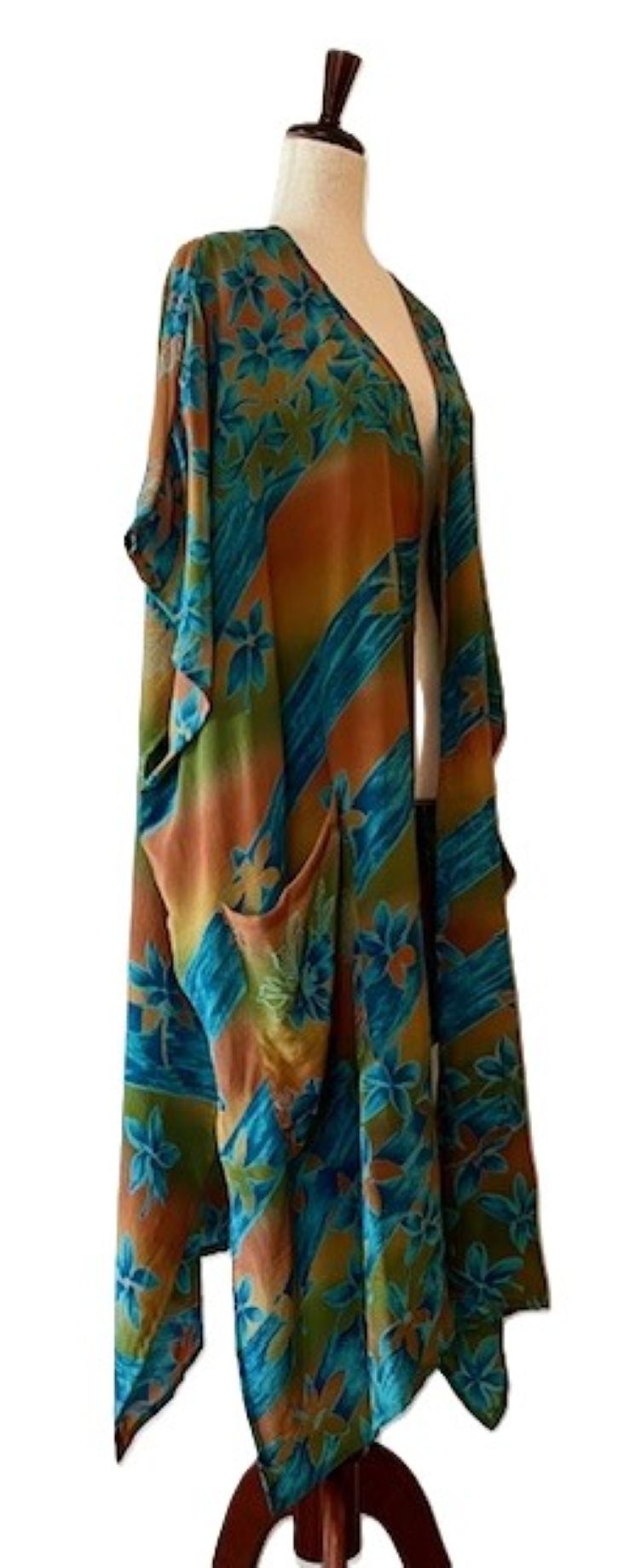 Kantha Bae Silk Solstice Kimono, The Perfect Overwear Layer (Desert)