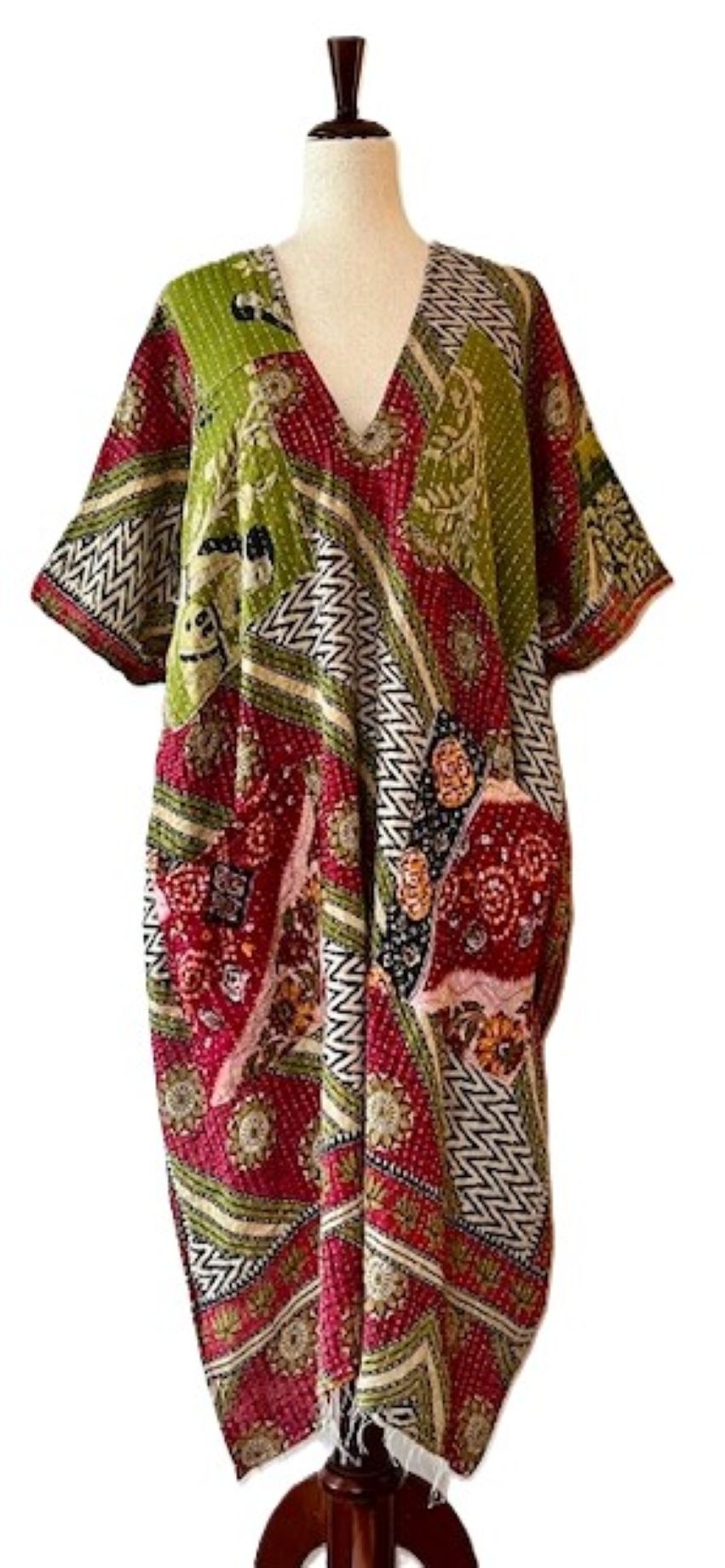 Kantha Bae Good Luck Tunic (Multi Olive)