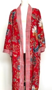 Best Seller: Rich Mixed Print Kimono Dusters (Red Navy)