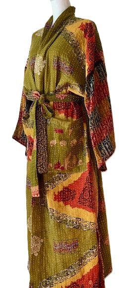 Kantha Bae Majestic Kimono Is It, Olive