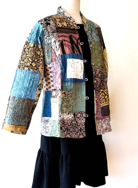 Stunning Fully Reversible Quilted Patchwork Jacket Is Seasonless