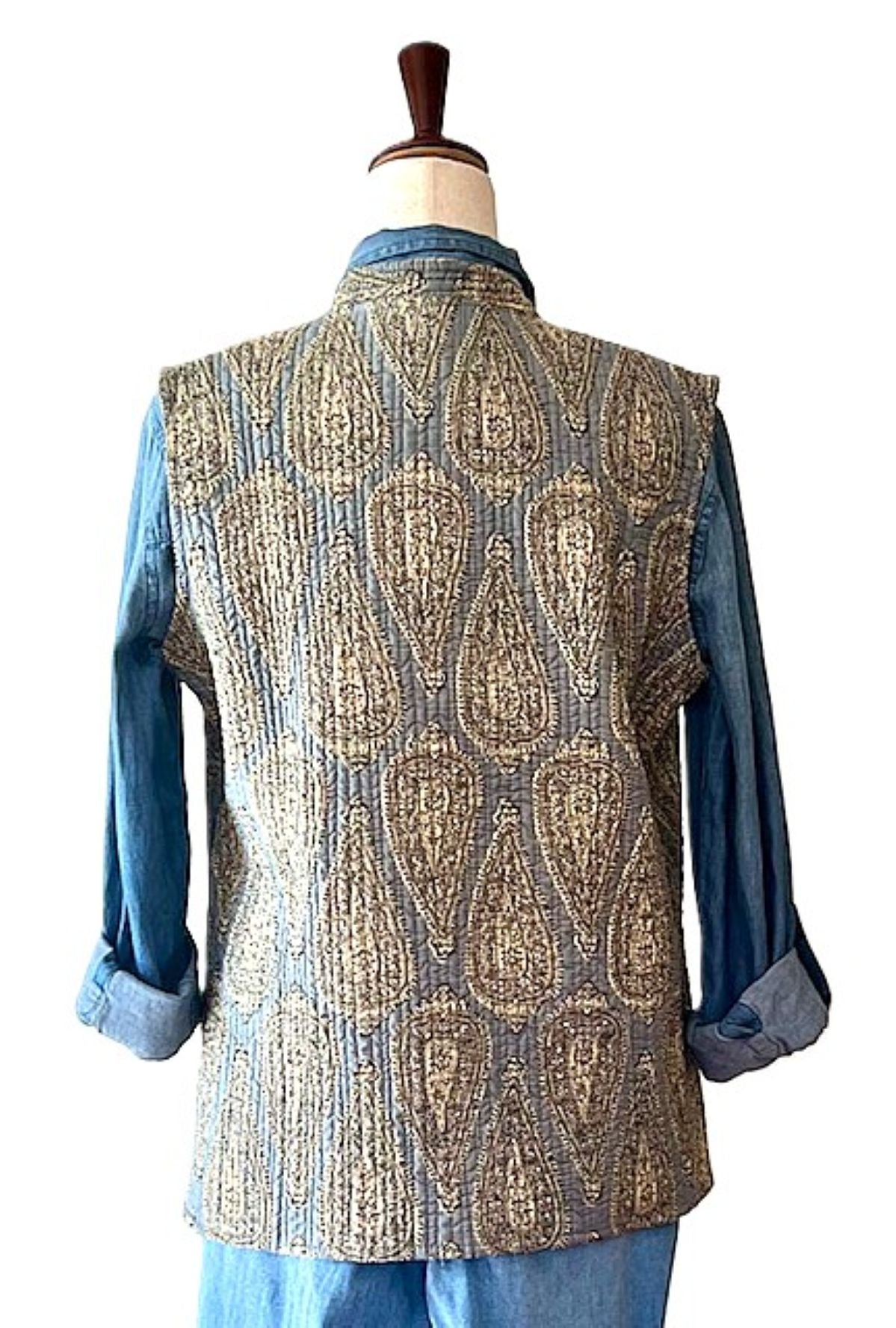 Kantha Quilted Vest. Handmade, Stylish, and Reversible.