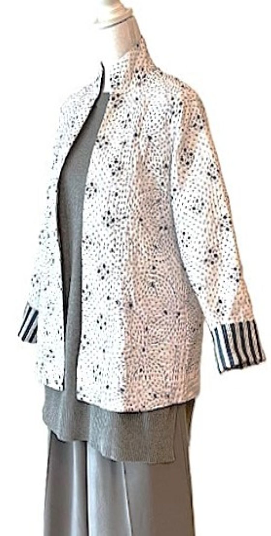 Fully Reversible Luxe Cotton Quilted Jacket. Best Seller. (Abstract Print)