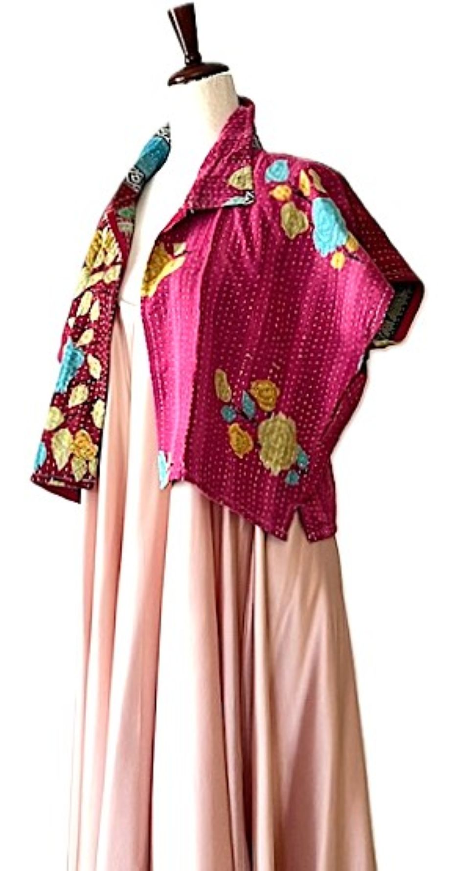 Jacket- Fully Reversible Crop Top Jacket Offers Limitless Options For Styling. (Floral)