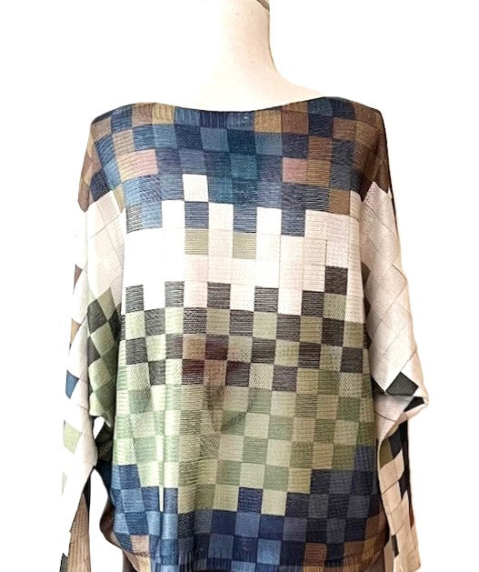 Italian Knit Checkered Sweater (Olive)