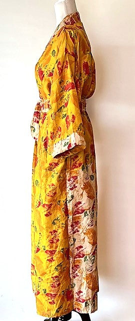 Striking Silk Kimono Duster Is Alive With Color (Maize)