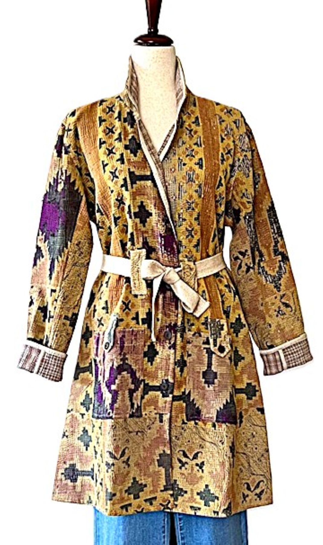 Specialty Collection: Unique Bohemian Outerwear Patchwork, Hand Embroidered. Exceptional. (Copy)