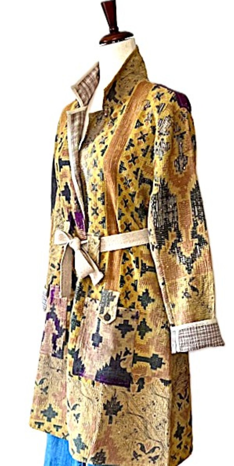Specialty Collection: Unique Bohemian Outerwear Patchwork, Hand Embroidered. Exceptional. (Copy)