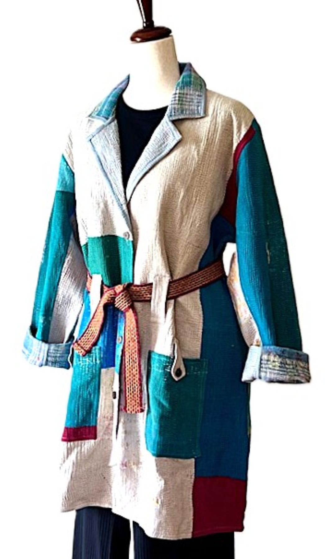 Specialty Collection: Unique Bohemian Outerwear Patchwork (Colorblock)