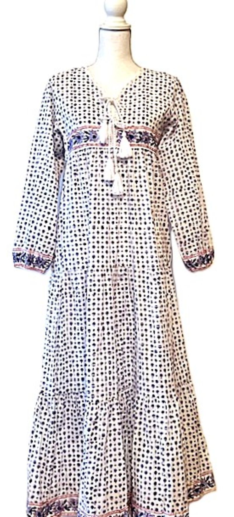 Dresses: Delicate Floral Cotton Maxi. (Petite Fleur)