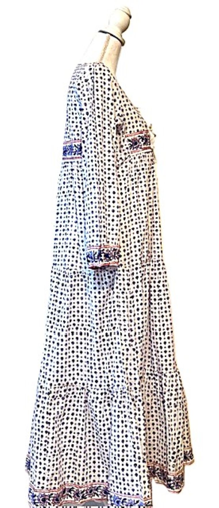 Dresses: Delicate Floral Cotton Maxi. (Petite Fleur)