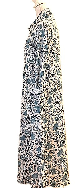 Smart and Timeless, The Shirtdress That Goes Anywhere. (Blue White Floral)