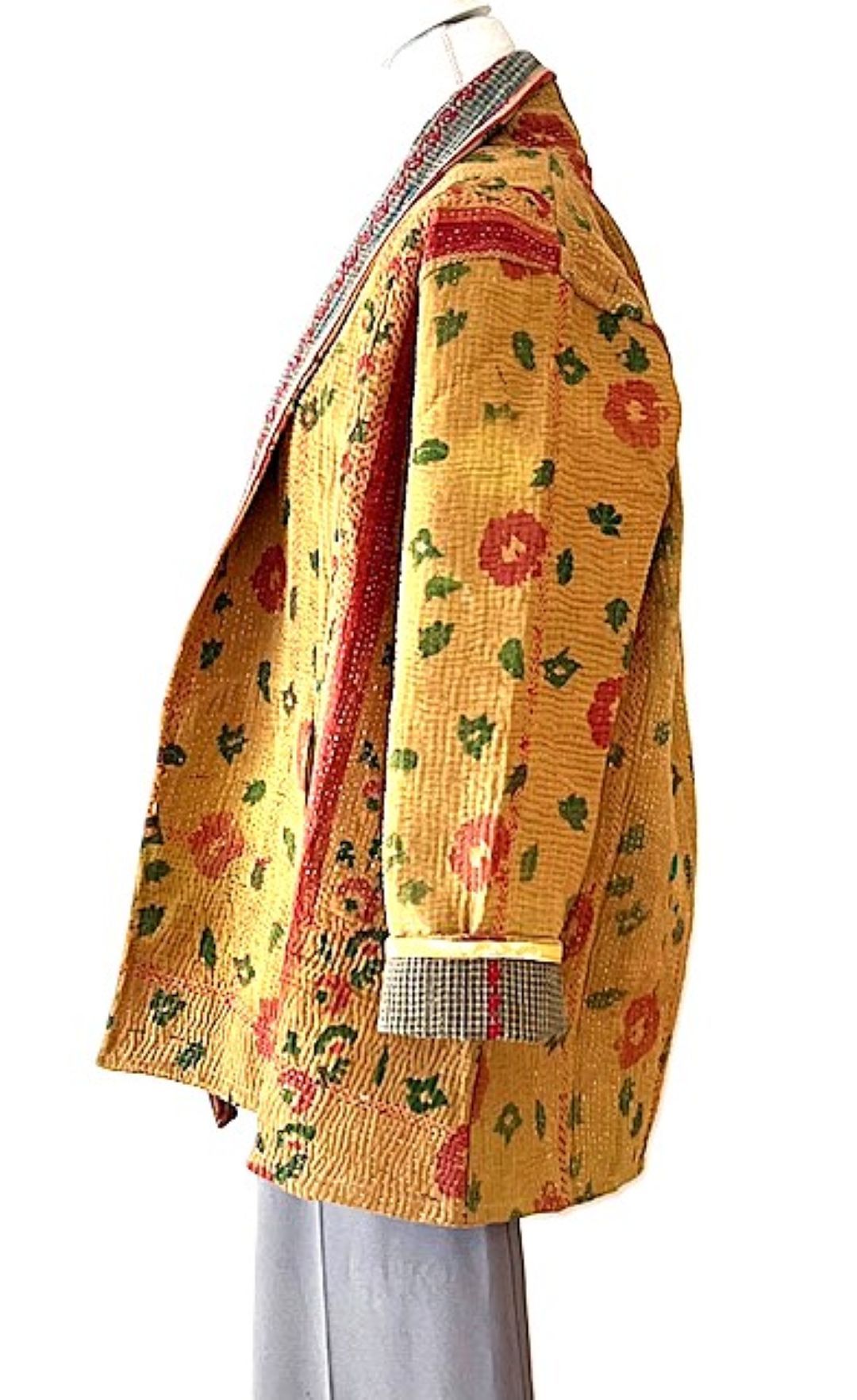 Fully Reversible Stroller Length Jacket Is Tailored, Smart and Seasonless (Mustard)
