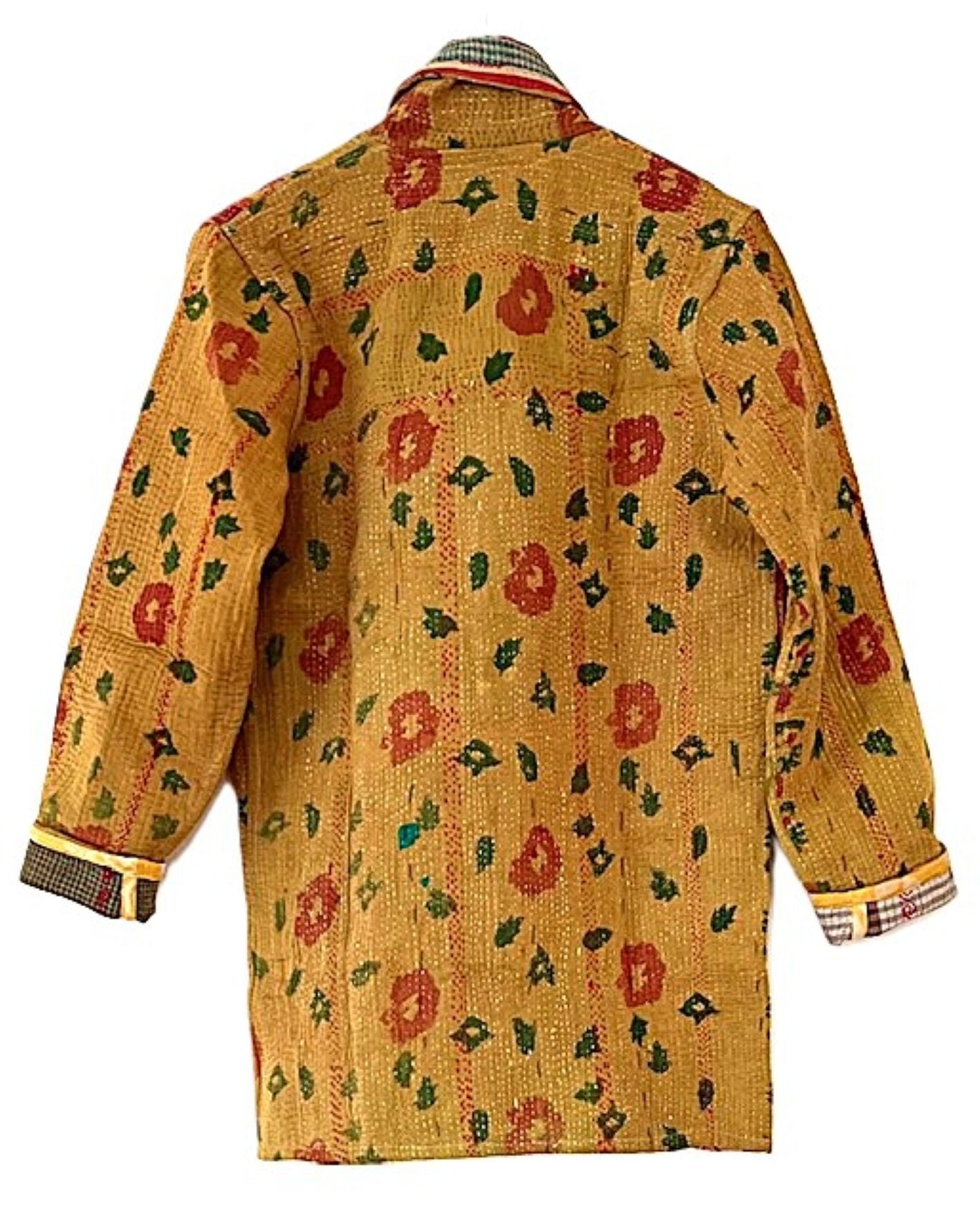 Fully Reversible Stroller Length Jacket Is Tailored, Smart and Seasonless (Mustard)