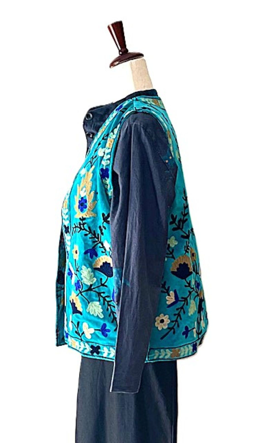 Vest, Fully Reversible, Designer Handmade Embroidered Vest Can Elevate Your Wardrobe.
