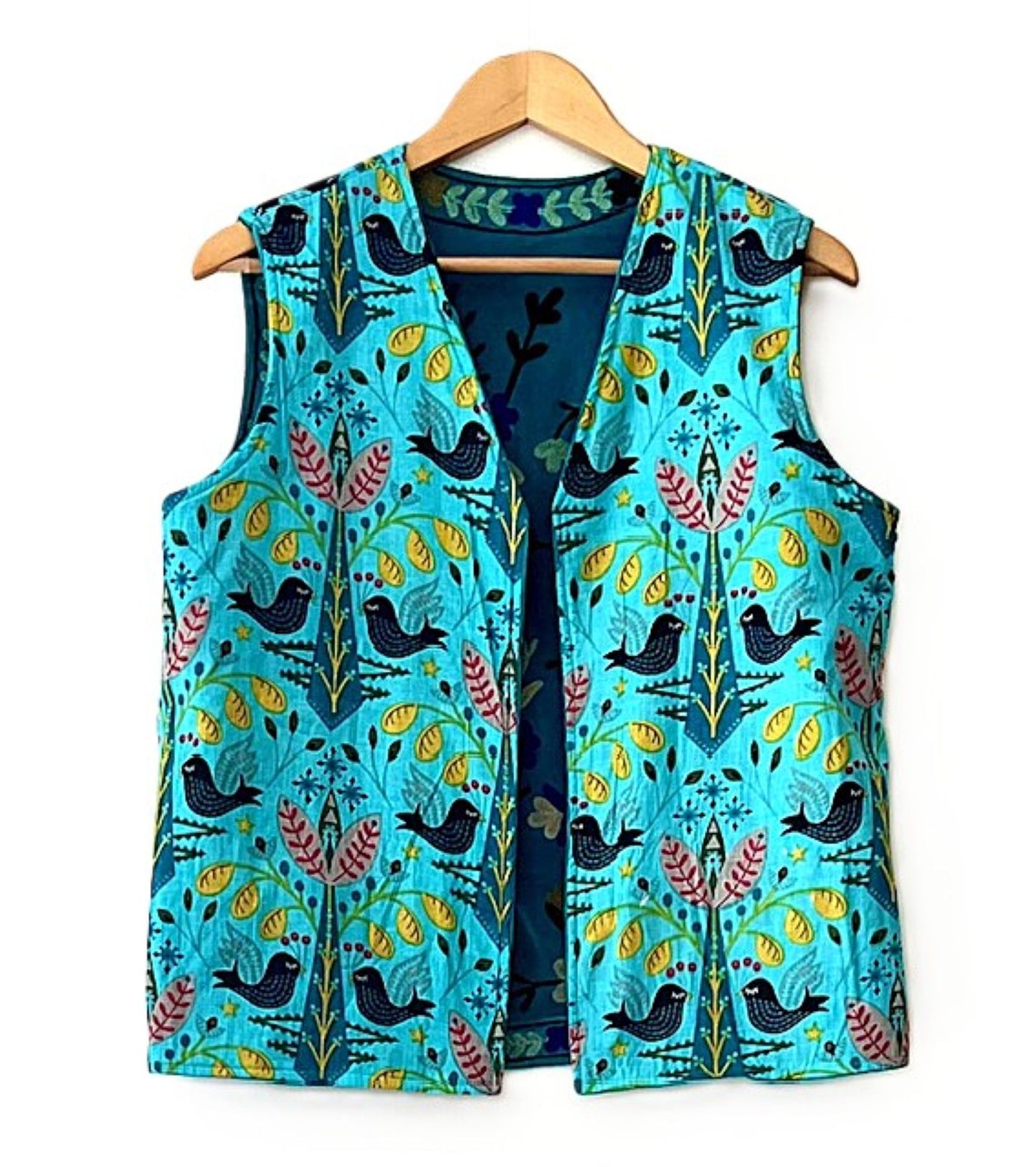 Vest, Fully Reversible, Designer Handmade Embroidered Vest Can Elevate Your Wardrobe.