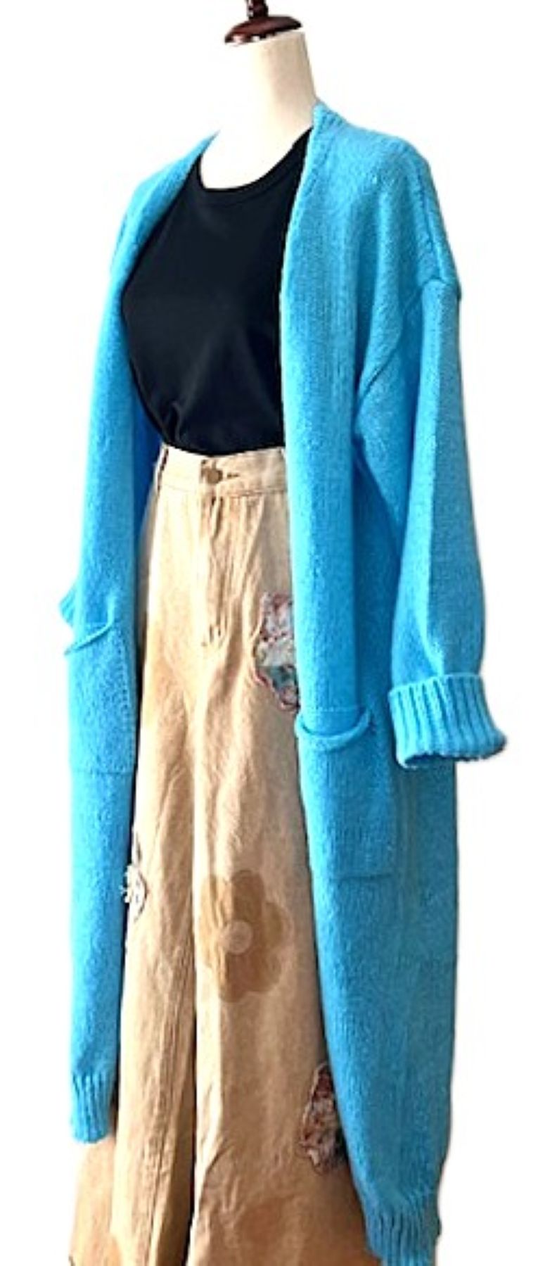 Jacket, Whimsical Love And Peace Knit Cardigan. Boho Fun. Available in 2 Colors.