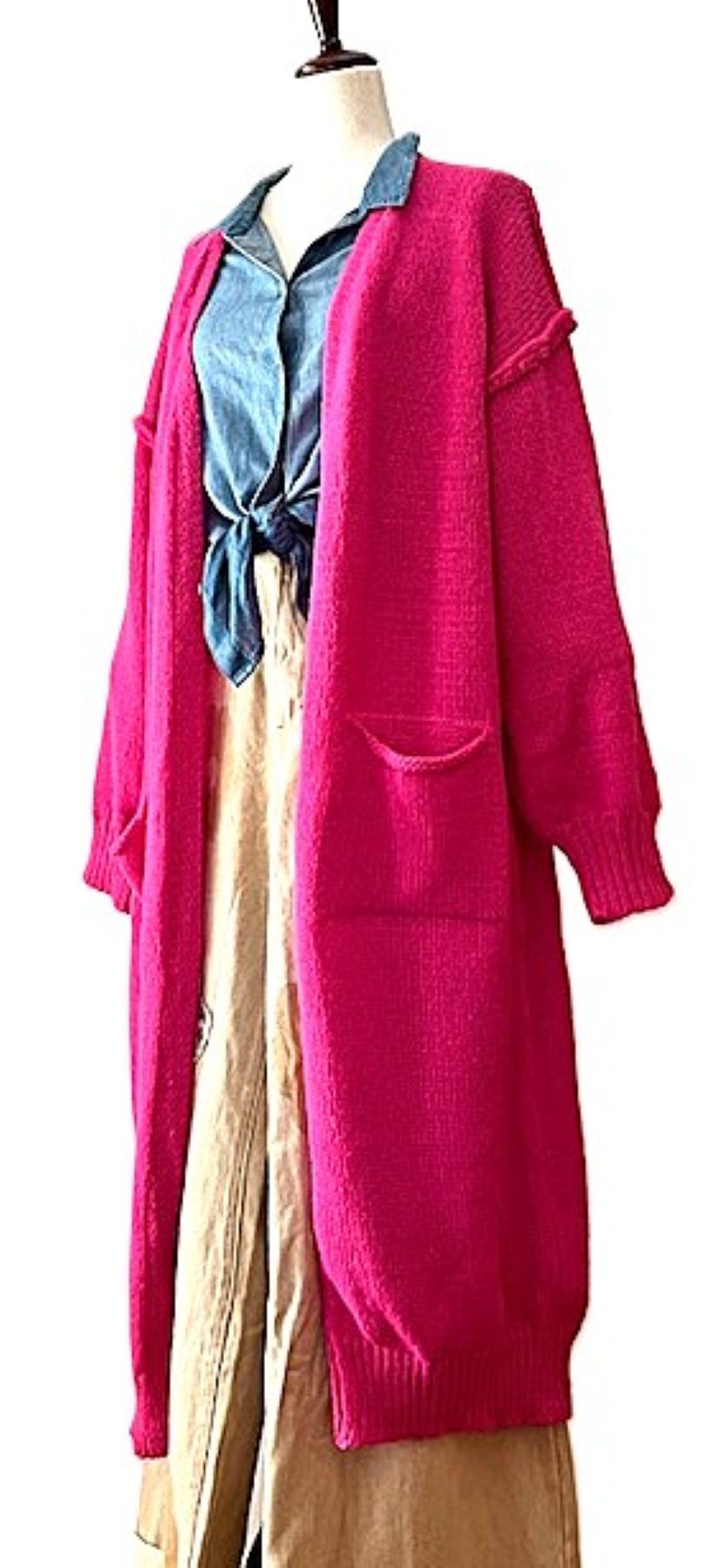 Jacket, Whimsical Love And Peace Knit Cardigan. Boho Fun. Available in 2 Colors.