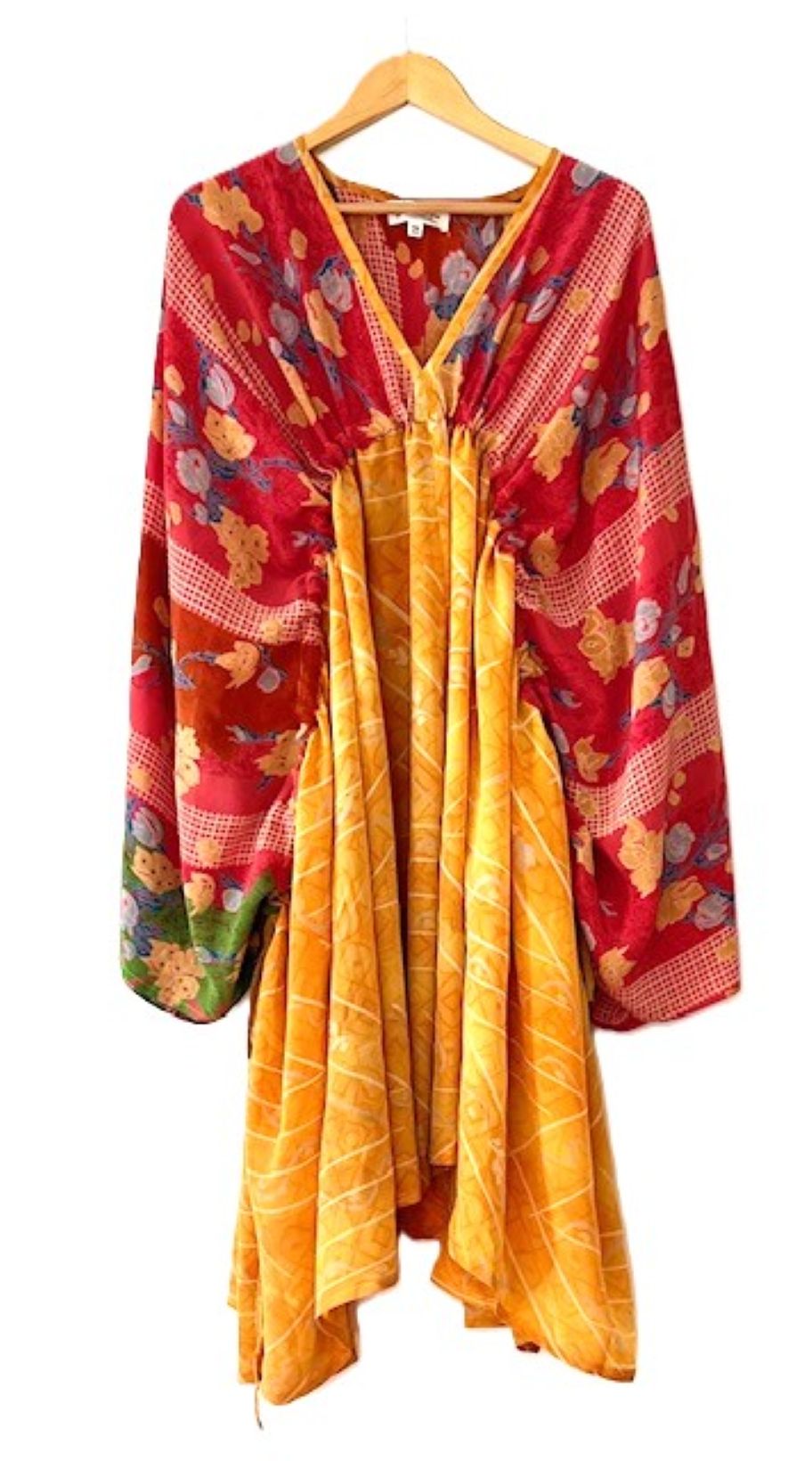 Kantha Bae Eclipse Mixed Silk Print Dress, Rio Ready