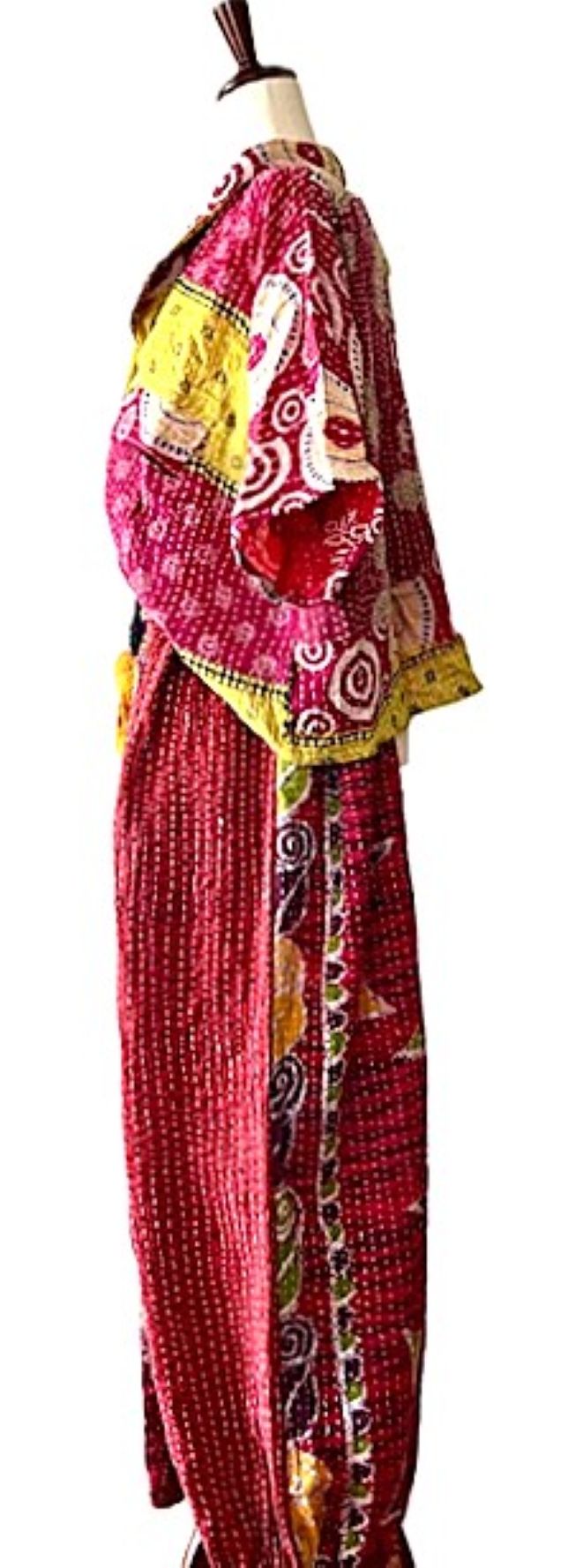 Kantha Bae Cool Kantha Cotton Joggers. Best Seller (Burgundy)